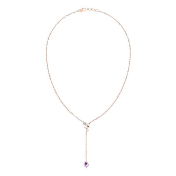 Twine Lariat Gemstone Necklace - Image 5