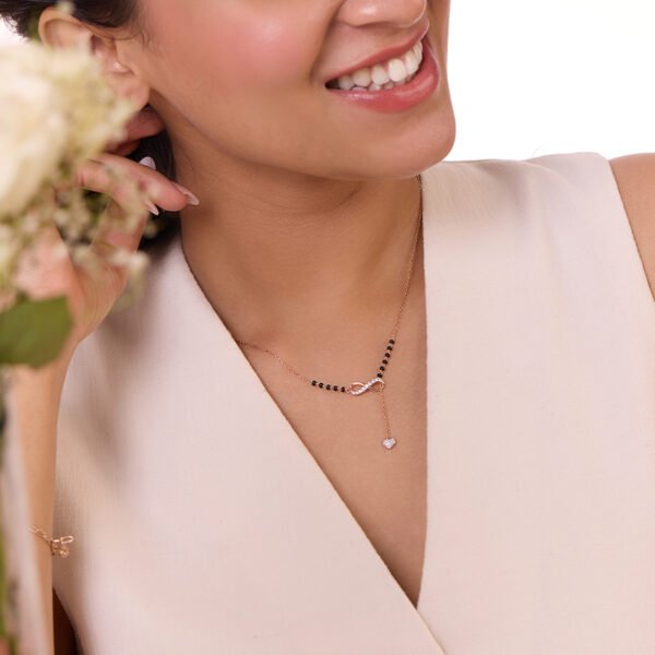 Esme Infinity Lariat Diamond Mangalsutra - Image 5