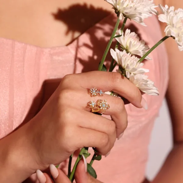 "Traditional Indian gold ring with intricate detailing"
