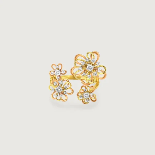 Forget Me Not Floral Diamond Ring - Image 5